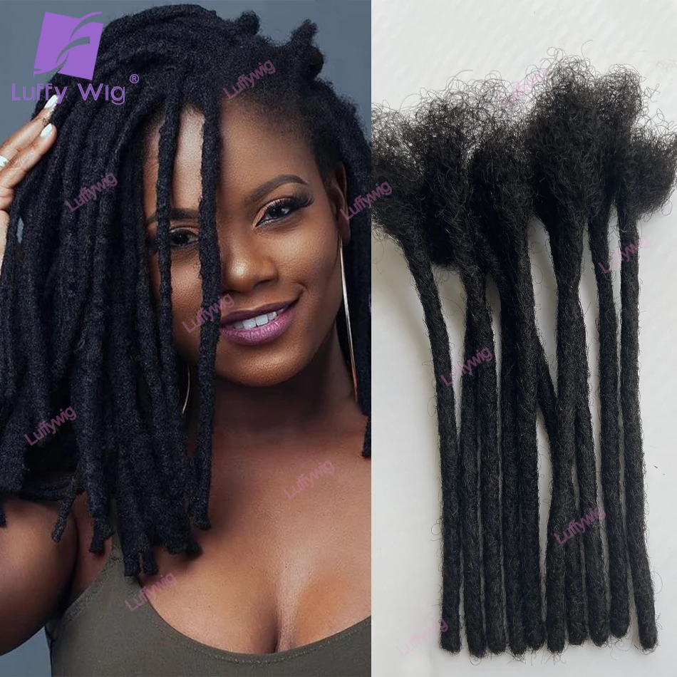 Afro Kinky Human Dread Locks intrecciare i capelli brasiliani Remy capelli umani trecce all'uncinetto estensioni dei capelli capelli sfusi per intrecciare