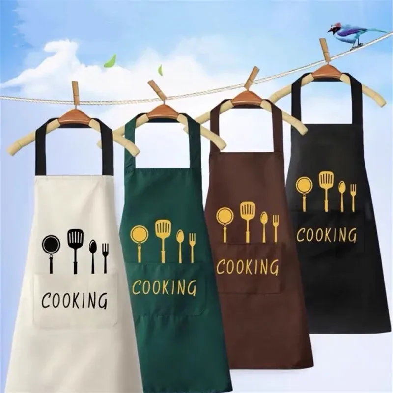 

Cooking Apron Oil and Waterproof Coffee Overalls Hand Rubbing Apron