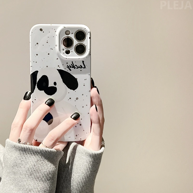 

Spot Lucky Dog High Quality Hard Phone Case for iPhone 14 Plus 13 11 12 Pro Max Cases Protective Fashion Cute Soft Shell Cover