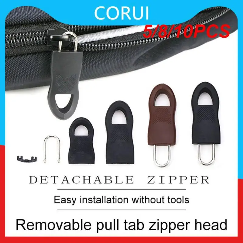 

5/8/10PCS Suitcase Backpack Tent Rope Tag Clothing Zip Fixer Tab Bag Suitcase Backpack Tent Broken Buckle Zip Cord