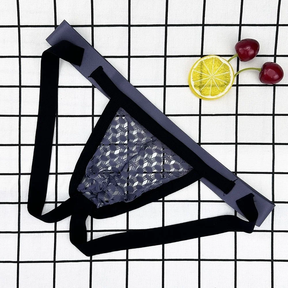 Лоскутные цвета сексуальное мужское нижнее белье с бандажами большие размеры M-XXL