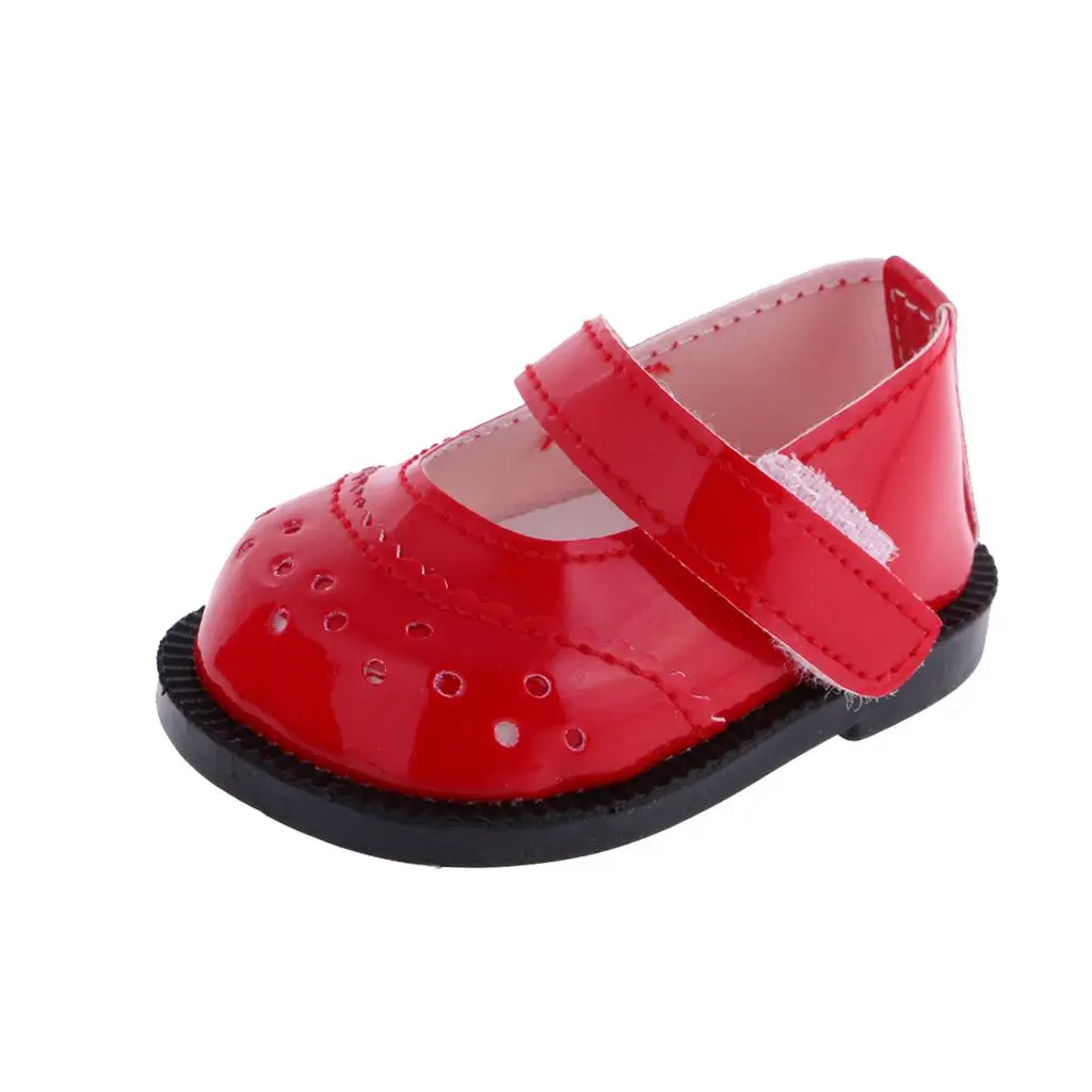 

1 Pair of Fashion Red Mary Janes Shoes for 18 Inch AG American Doll Our