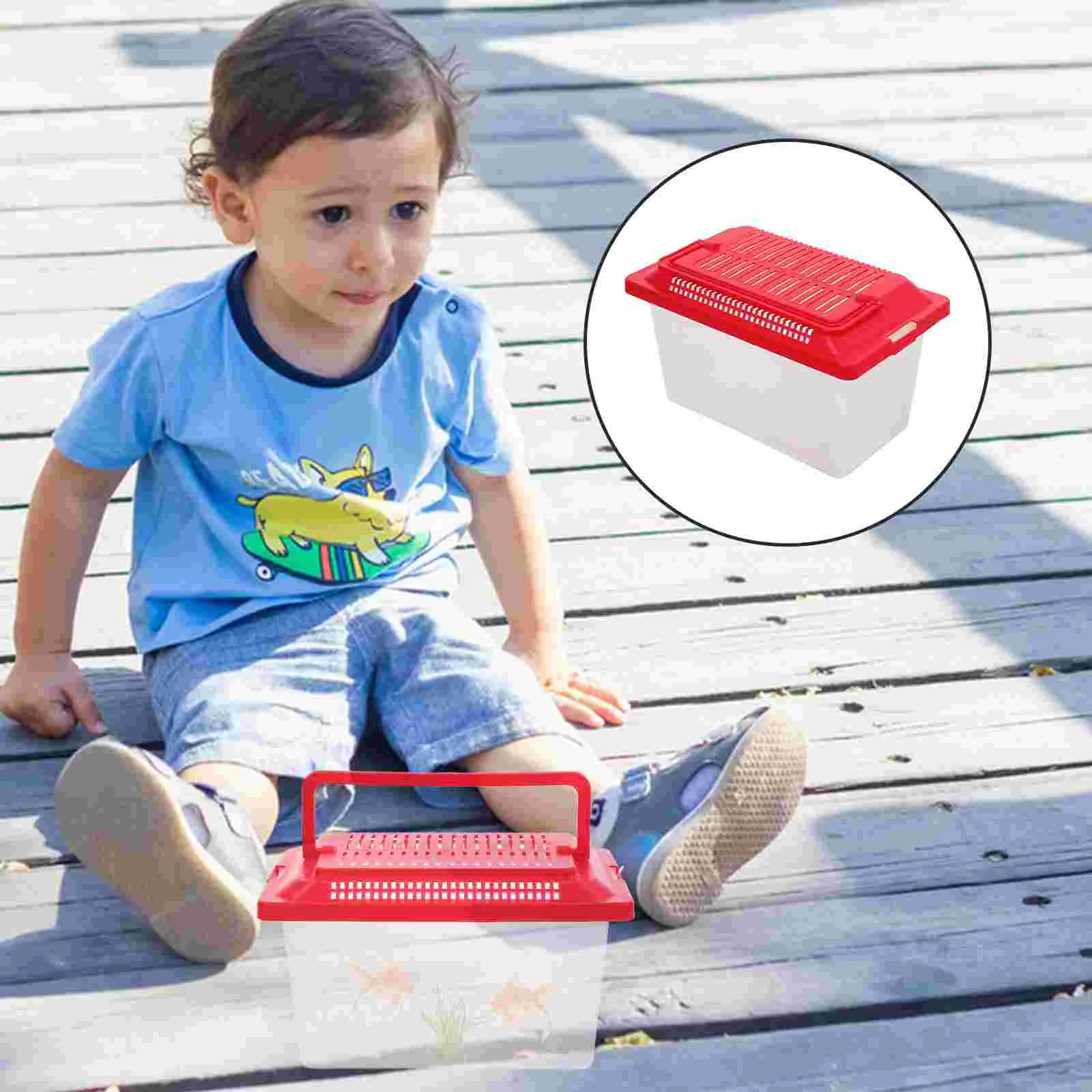 Маленький аквариум пластиковый черепаха для домашних животных ручной контейнер