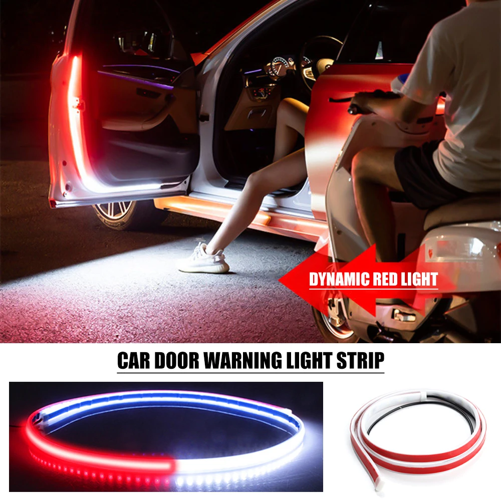 

Car Door Decoration Welcome Light Strips Strobe Flashing Lights Safety 12V 120cm LED Opening Warning LED Ambient Lamp Strip Auto