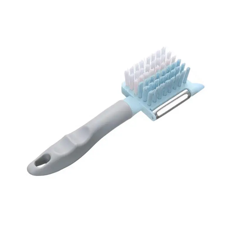 

Vegetable Peeler 2-in-1 Kitchen Peeler And Brush Multifunctional Paring Knife For Peeling Potato Cucumber & Carrot