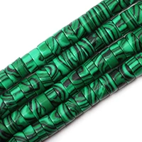 3x6mm malachite strand spacer beads for diy bracelet earring natural stone beads flat loose disk spacer beads for jewelry making