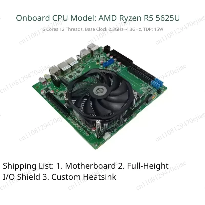 Фото Материнская плата SZBOX NAS - Mini ITX на базе AMD Ryzen R5 5625U / R7 5825U / 5800H с 8x SATA 3.0, двумя портами 2.5G I226-V LAN, DDR4 и M.2 NVMe №1