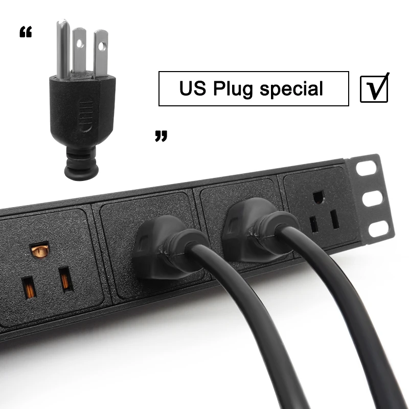 Удлинитель питания PDU с 10 розетками переменного тока и вилкой Стандарта США