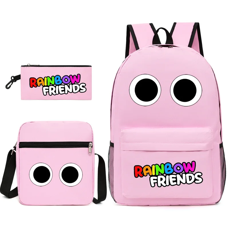 Hotsell 3Pcs/set Rainbow Friends Original Design Backpack  Backpack Shoulder Bag Pencil Colorful Student Schoolbag Birthday Gift enlarge