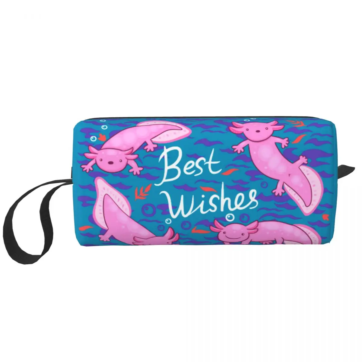 

Travel Axolotl Toiletry Bag Kawaii Salamander Animal Cosmetic Makeup Organizer Women Beauty Storage Bags Dopp Kit Case Box