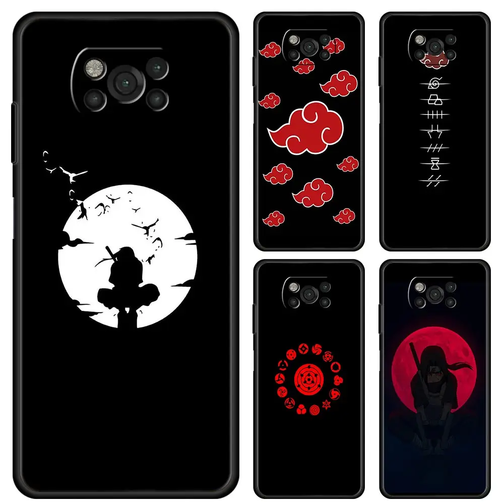 anime naruto itachi black case for xiaomi poco x3 nfc m3 pocophone f1 m4 pro x3 gt m3 f3 gt phone shell back fundas coque free global shipping