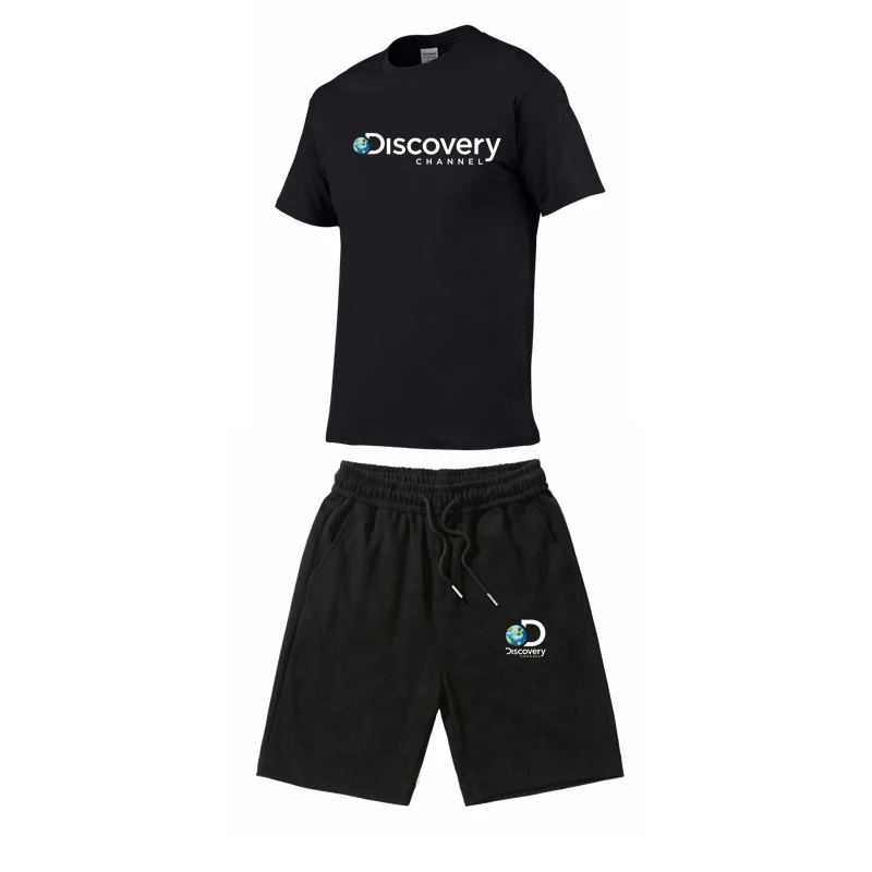 2023 New brand men's T-shirt sportswear suit Harajuku top T-shirt funny hip hop color T-shirt + beach casual shorts suit