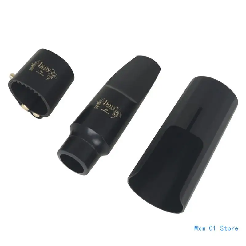 

Professional Saxophone Mouthpiece Kits Alto Saxophone Flute-Head Mouthpiece with Plastic Cap & Ligature Easy to Drop shipping