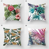 tropical plants pattern decorative cushion cover pillowcase polyester throw pillow cover sofa decoration pillowcover 4545cm