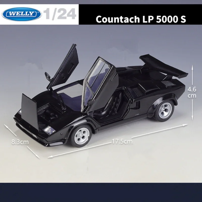Модель спортивного автомобиля Welly 1:24 Lamborghini Countach LP5000s из сплава модель литая