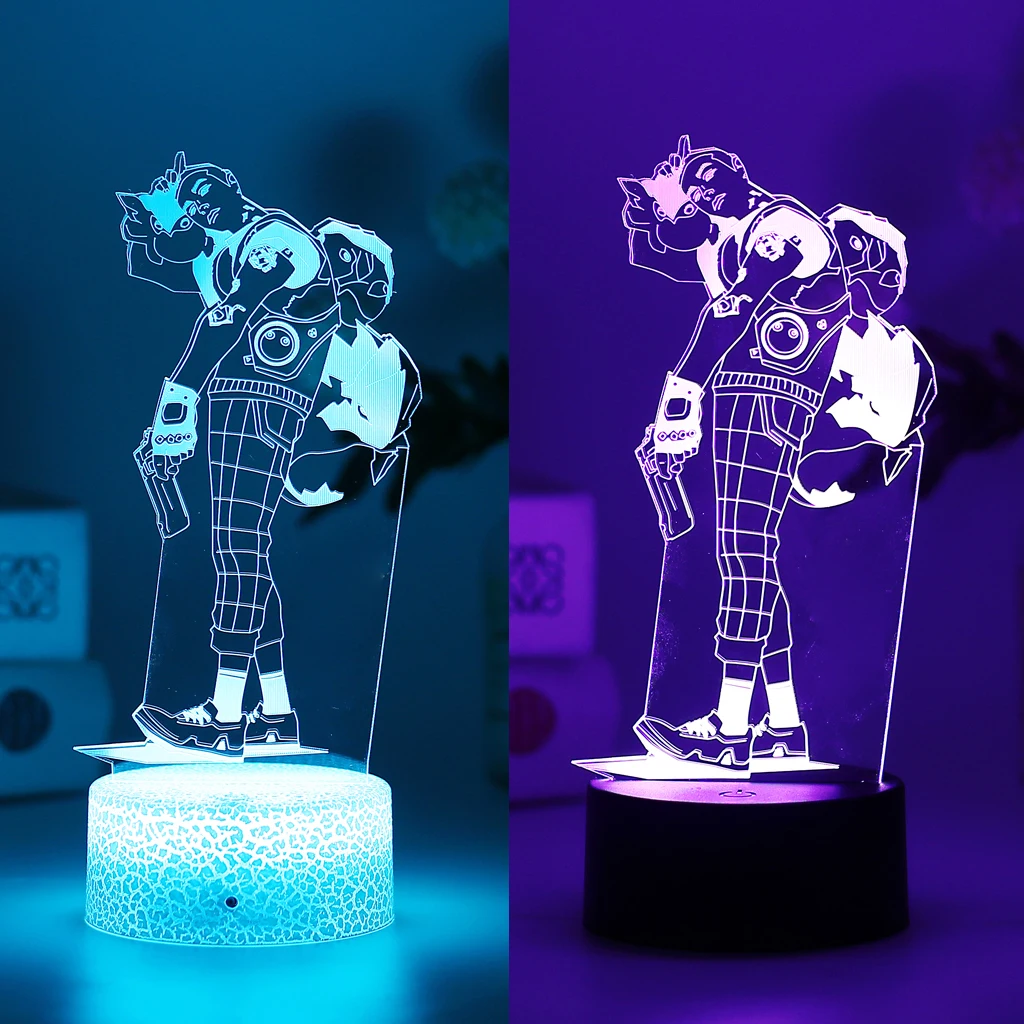

Новый 3D светодиодный ночник Valorant Гекко для детей, Аниме игра, домашний закат, лампа, декор для детской спальни, иллюзия для друзей, подарок на день рождения
