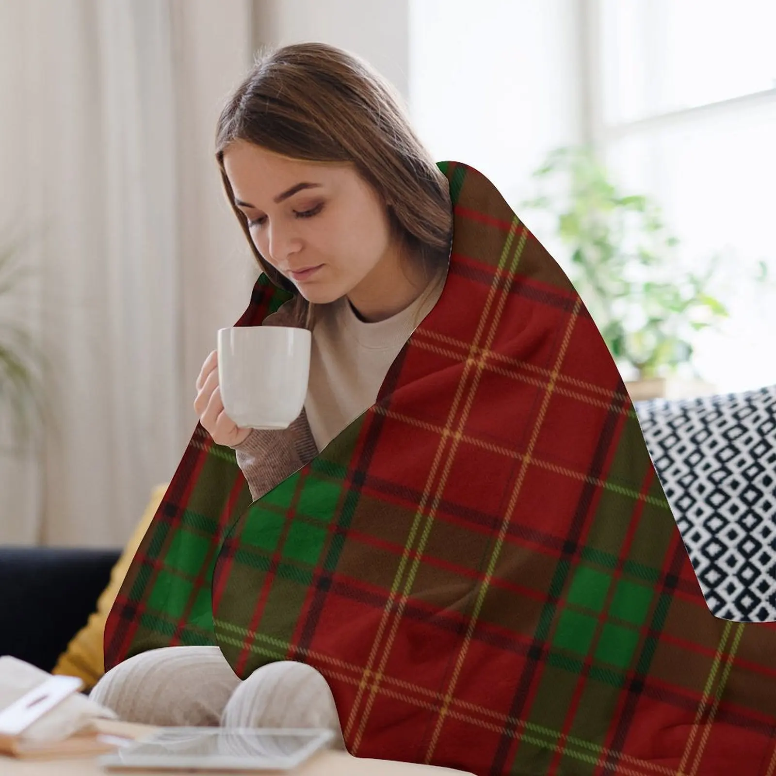 Одеяло Кирк Тартан Детское для дивана Тонкие декоративные одеяла кроватей