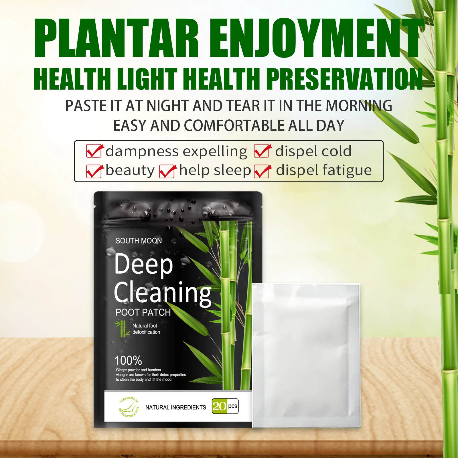 10/20 шт. бамбуковые подушечки для ног с уксусом | Красота и здоровье
