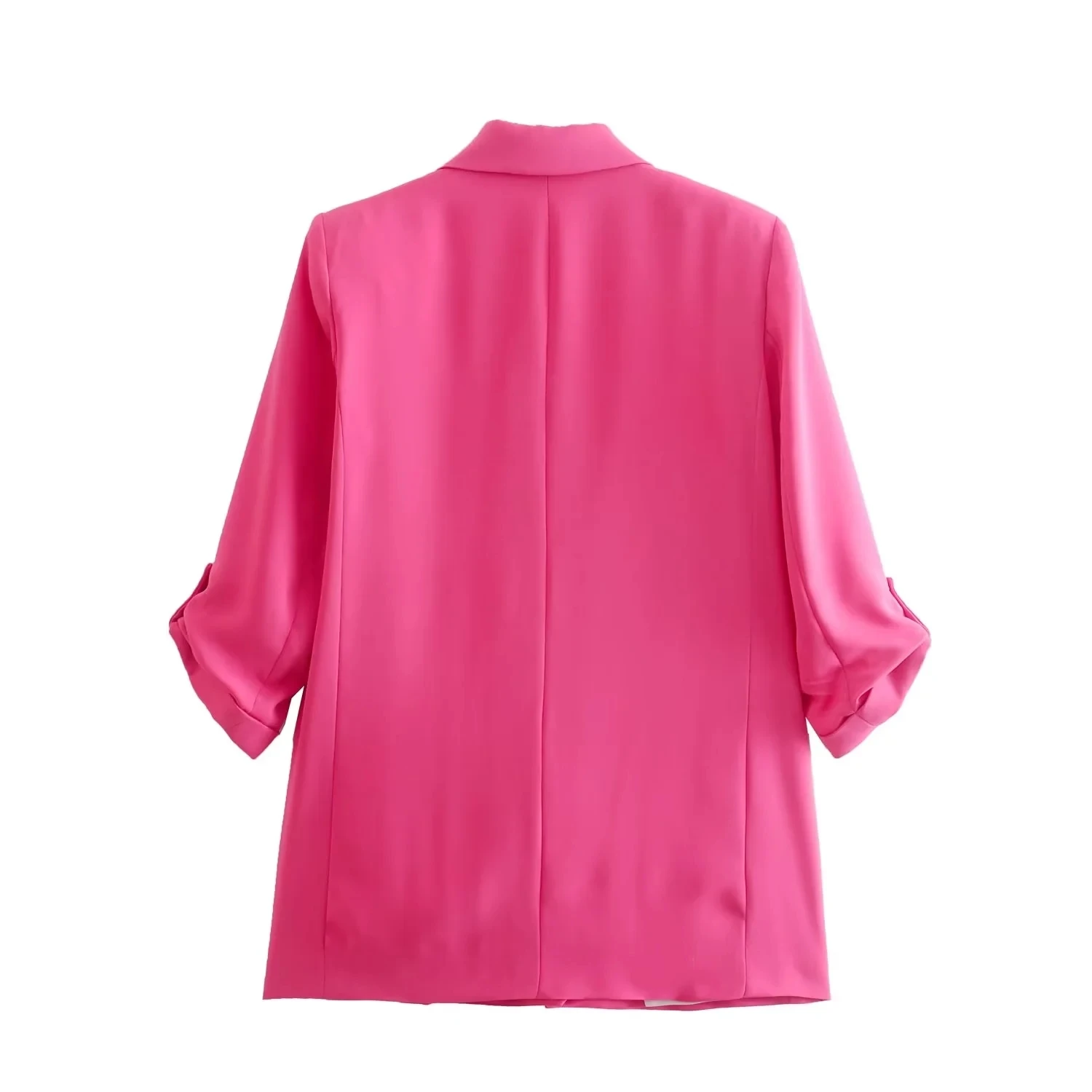 Jenny&Dave 2023 England Stylee Office Lady Fashion Simple Roll Up Sleeve Casual Blazers Women