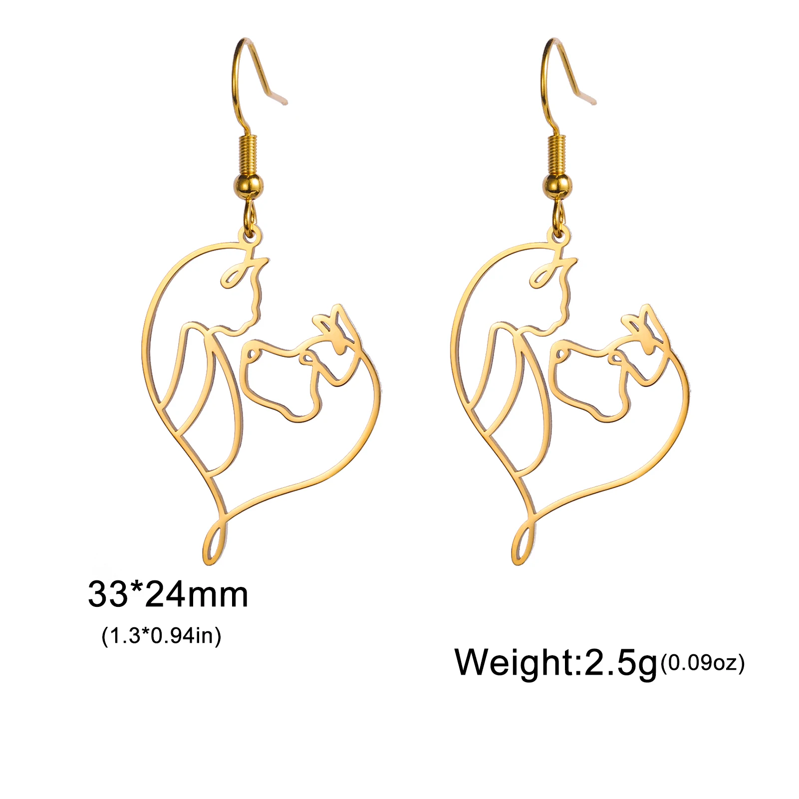 Серьги-подвески Cazador для женщин ювелирные изделия из нержавеющей стали с лицом