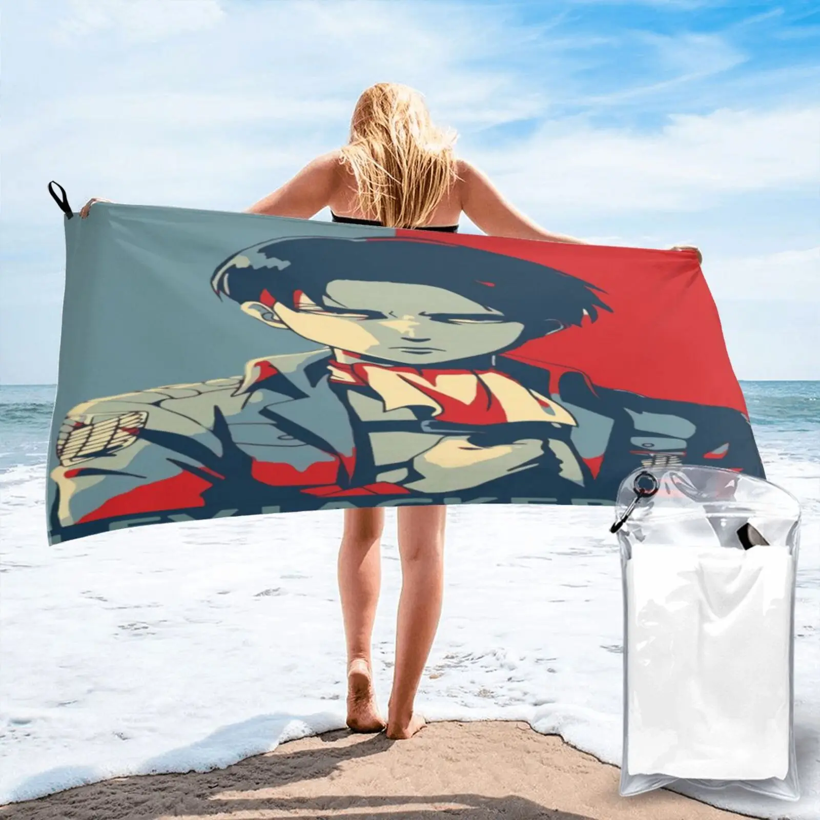 

Пляжное полотенце «атака на Титанов» Levi Ackerman Hope, пляжное полотенце, пляжное большое банное полотенце, морское пляжное полотенце, полотенце ...