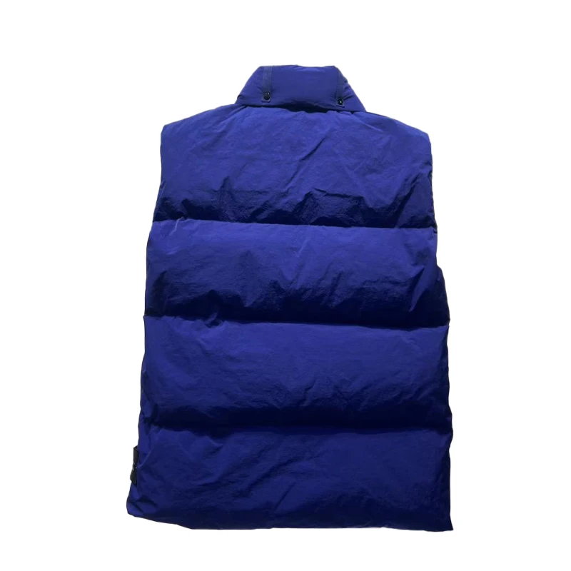 022 Autumn And Winter New Men's Down Vest Solid Color Sleeveless Hat Detachable Down Jacket