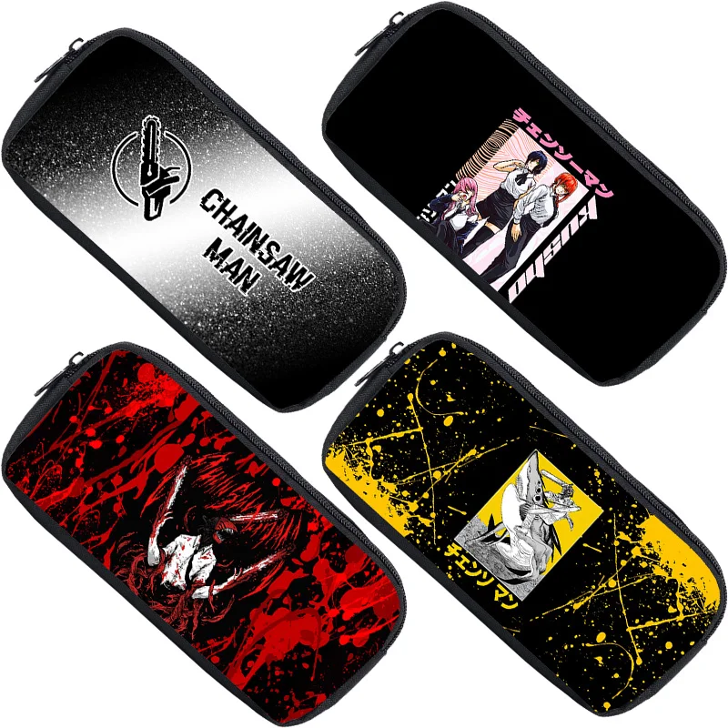 

Cartoon Chainsaw Man Pencil Case Cosmetic Cases Box Pencil 3D Japan Anime Chainsaw Man Makeup Bag Stationery Storage Student