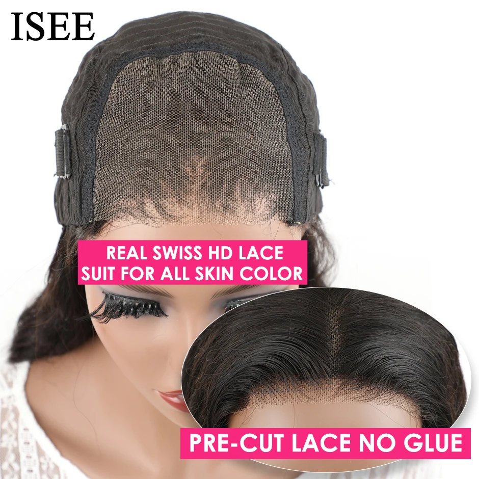 Парик YAWAWE безклеевой готовый к ношению парики из человеческих волос для женщин #33