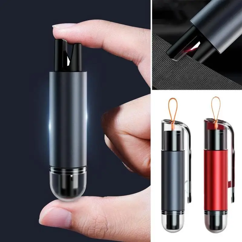 

10cm Escape Hammer with Rope Window Breaker Seat Belt Cutter Emergency Car Safety Hammer Outdoor Life Saving Tool 2 Color