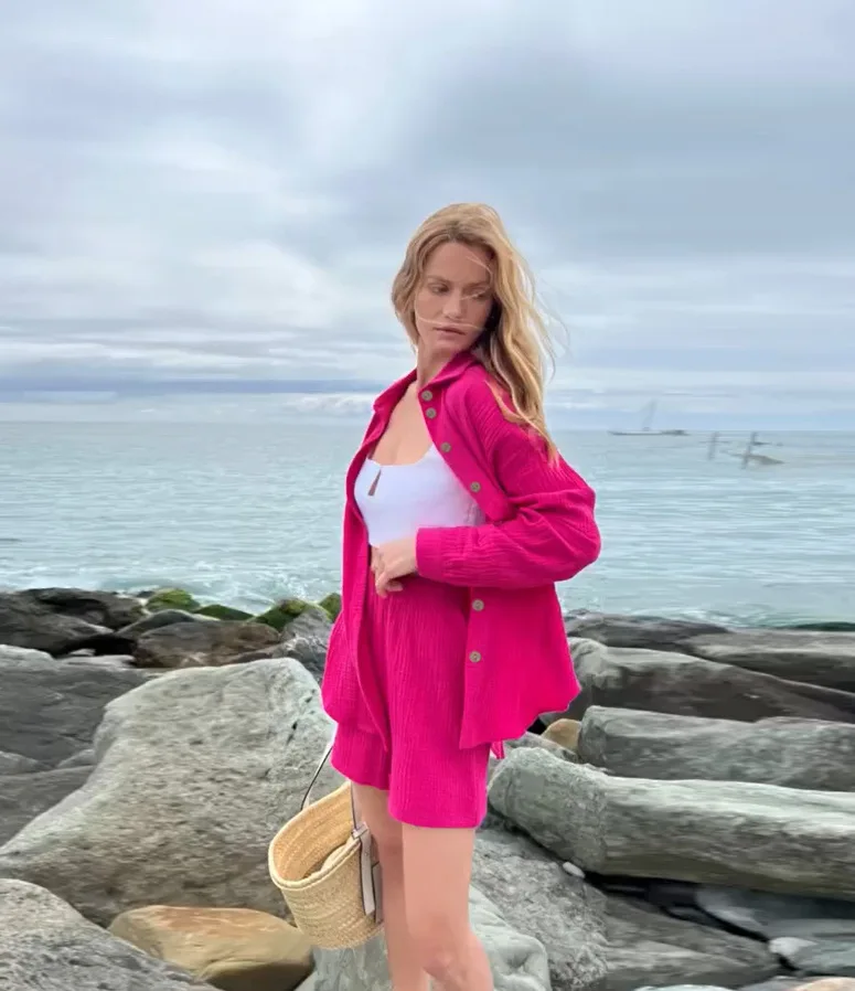 2023 Women's Long Sleeve Shirt Shorts Fashion Casual 2 Piece Sets Women Outfit Beautiful Elegant Women's Summer Blouse