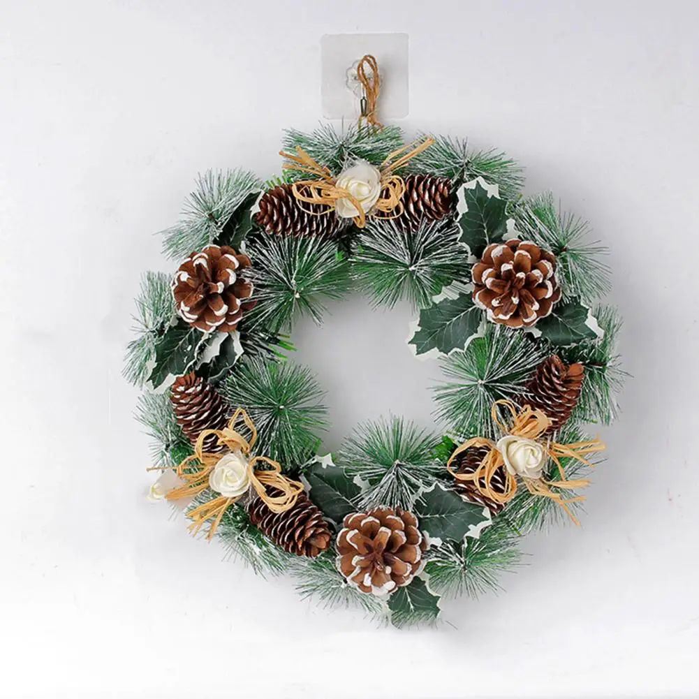 

Уникальный рождественский венок, легкий искусственный висячий венок, красивый Рождественский венок, праздничные украшения для широкого ис...