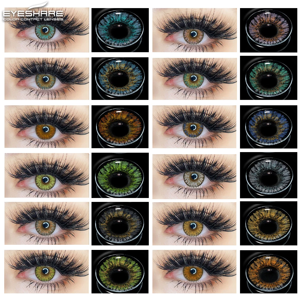 

EYESHARE 1Pair Colored Contact Lenses for Eyes 3Tone Series Eye Makeup Beauty Contact Lenses Eye Cosmetic Color Lens Eyes