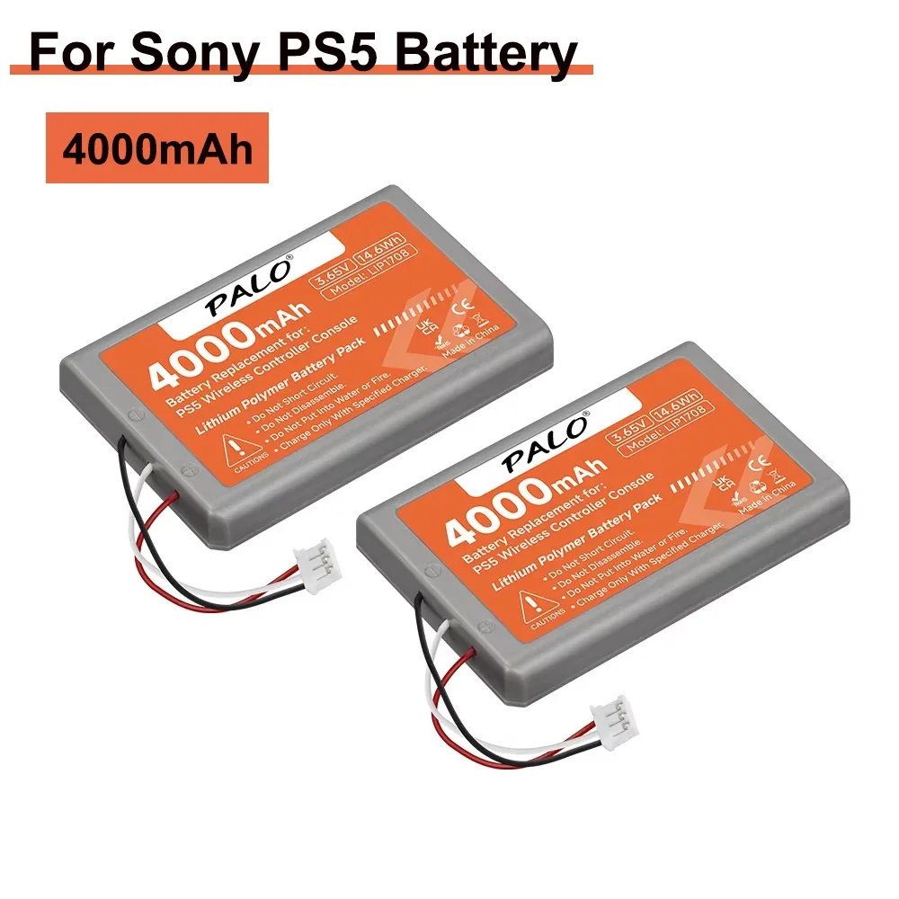 Фото Аккумулятор 4000 мАч для контроллера PS5, совместимый с Sony LIP1708, для беспроводного игрового контроллера DualSense Playstation 5 CFI-ZCT1J CFI-ZCT1W. №3