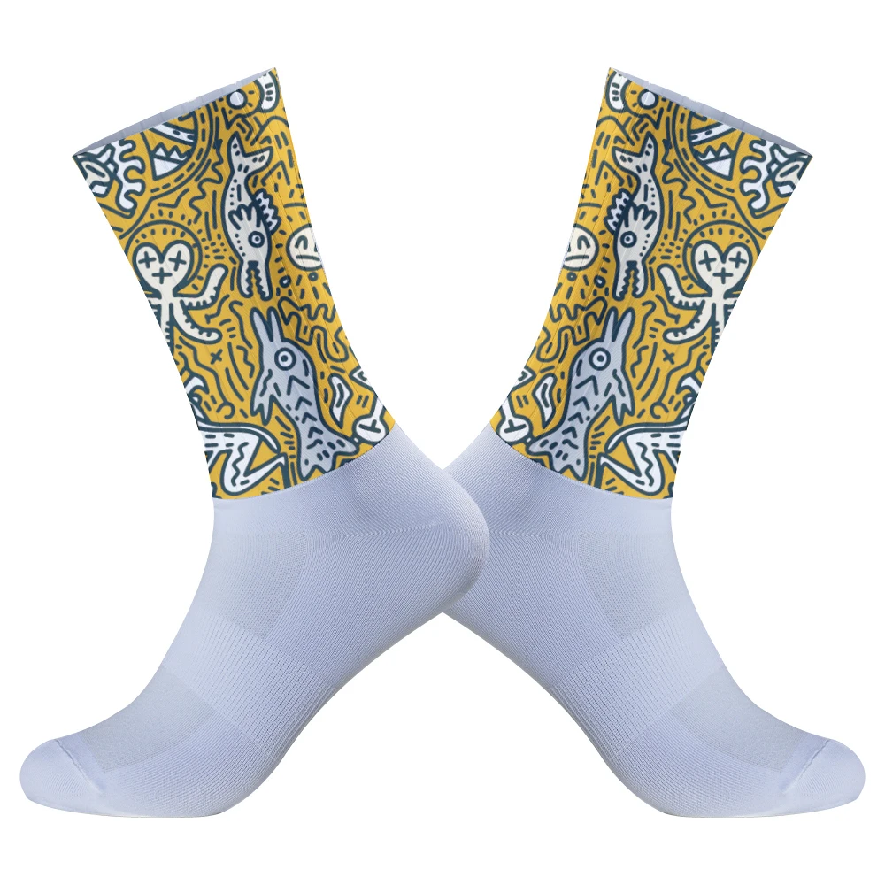 Велосипедные Командные носки новинка 2024 летние гелевые Нескользящие дышащие