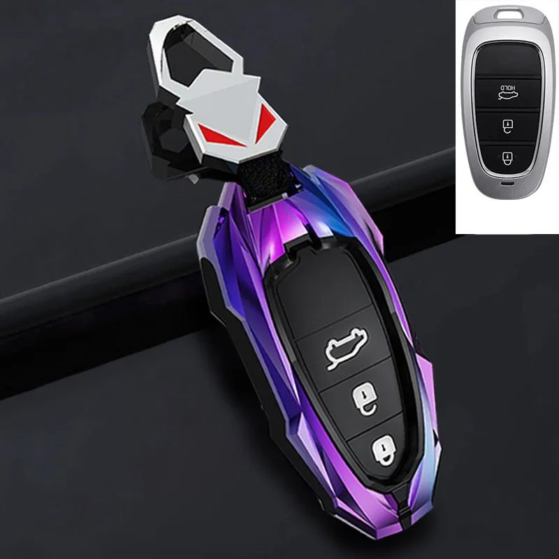 Чехол для ключа с 3 кнопками Hyundai Tucson 2023 Solaris 2021 NX4 ultravi NEXO Santa Fe Atos Prime I30 аксессуары