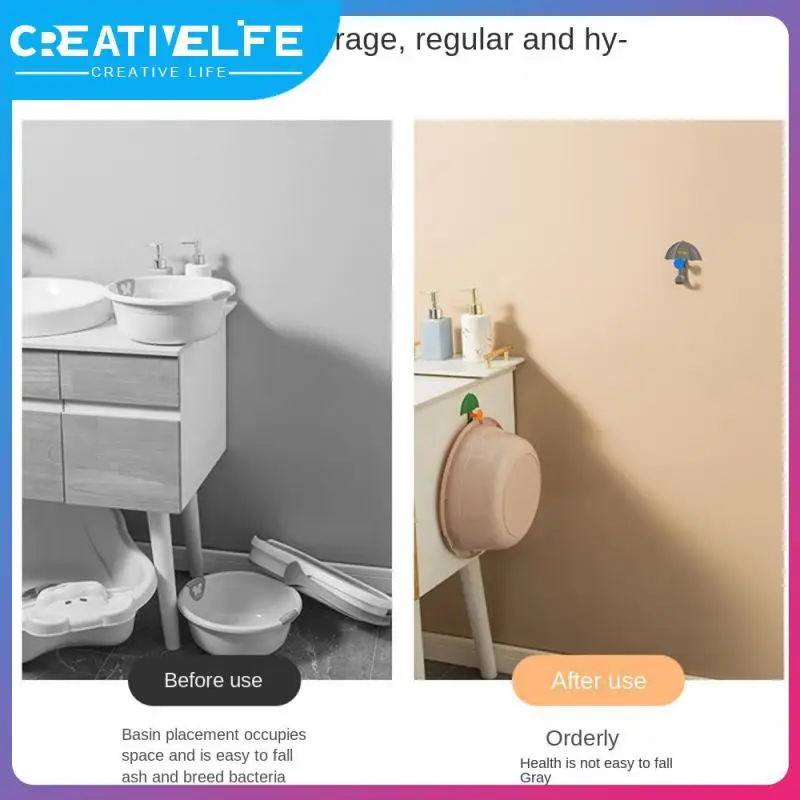 

Wall Hanging Storage Rack Toilet Non-perforated Toilet Hook Light Luxury Seamless Sticky Hook Bathroom Accessories Hanger