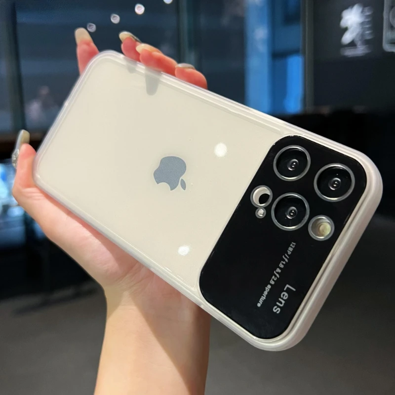 

Роскошный чехол для защиты объектива камеры с окошком для iPhone 14 Plus 13 12 11 Pro Max прозрачный мягкий Силиконовый противоударный чехол