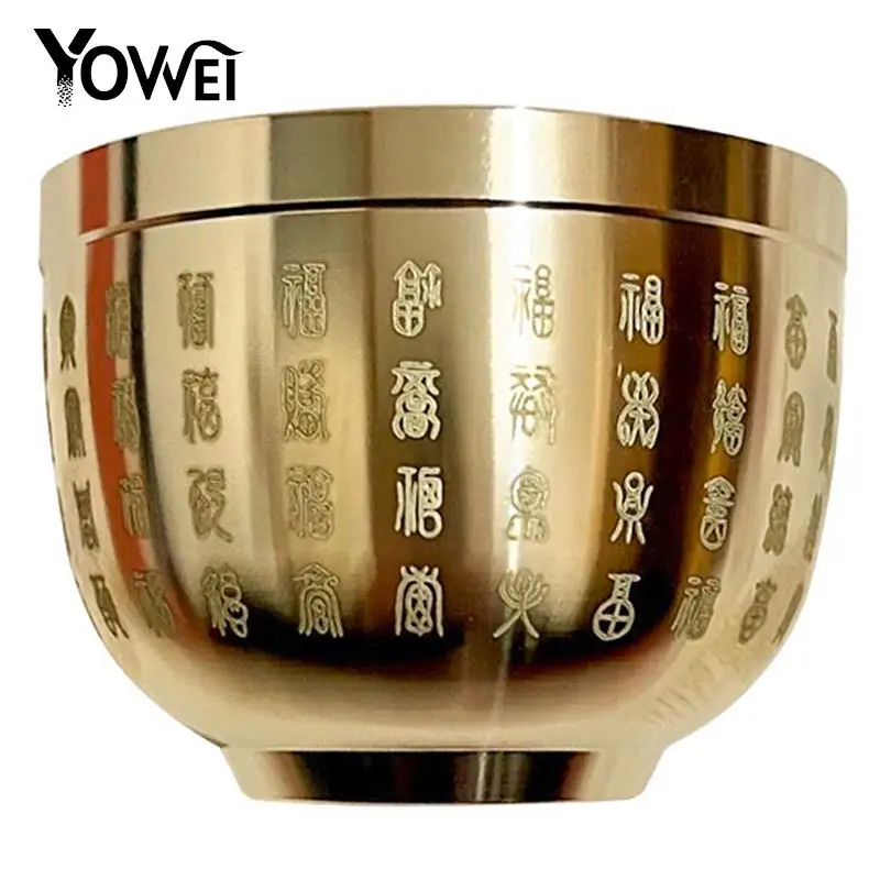 

Desktop Small Ornament Pure Brass Cup Cornucopia Baifu Rice Cylinder Ashtray Study Decoration Gift Home Decoration Accessories