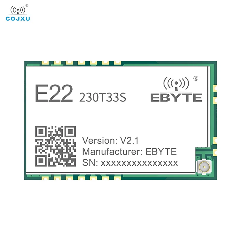 SX1262 LoRa модуль COJXU E22-230T33S 230 МГц 33dBm IPEX Печать отверстие SMD реле сетевое RSSI 12 км беспроводной последовательный модуль