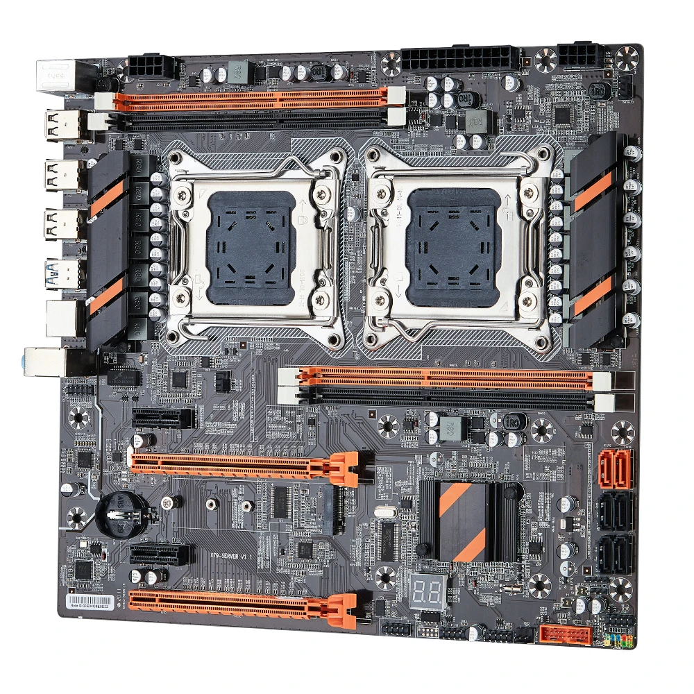 Материнская плата Qiyida X79 с двумя процессорами LGA 2011 4 * DDR3 REG ECC USB3.0 Sta3 PCI-E 3 0
