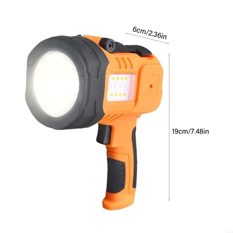 E7CD High Lumen Led Spotllight Flashlight, USB C перезаряжаемый, водонепроницаемый прожекто (art.: 3920ccdf54e95) - 3920ccdf54e95