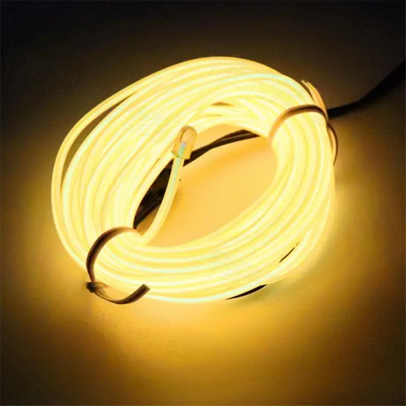 

2023 Car Interior 1M Led Decorative Lamp EL Wiring Neon Strip For Auto DIY Flexible Ambient Light Party Atmosphere Diode