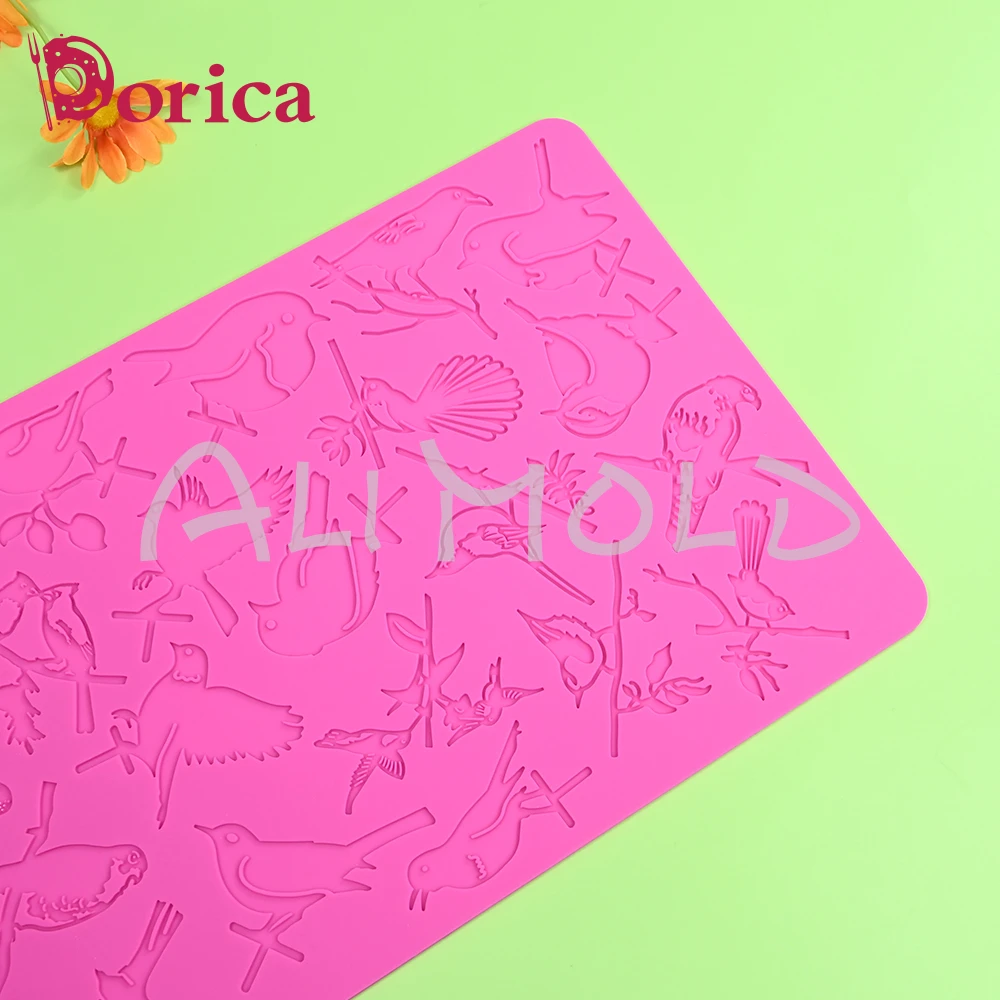 Силиконовые формы для птиц сделай сам кружевные кексов сахарной помадки мастики