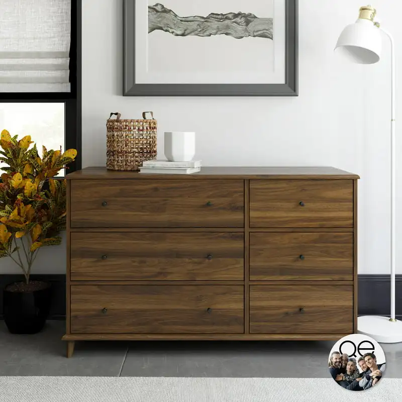

6 Drawer Dresser, Walnut