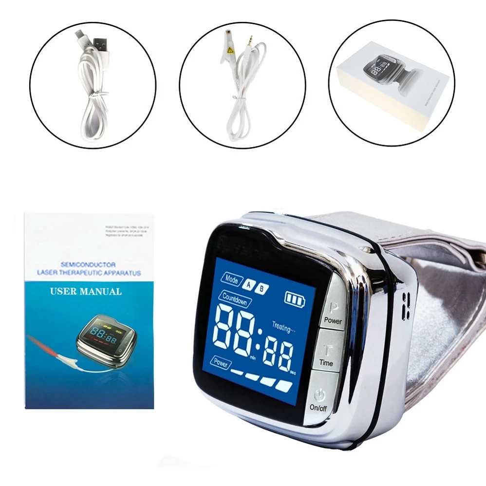 

10 диодов 650 нм терапевтическое устройство для облегчения боли лазерное устройство медицинские часы терапевтическое управление ринит диабе...