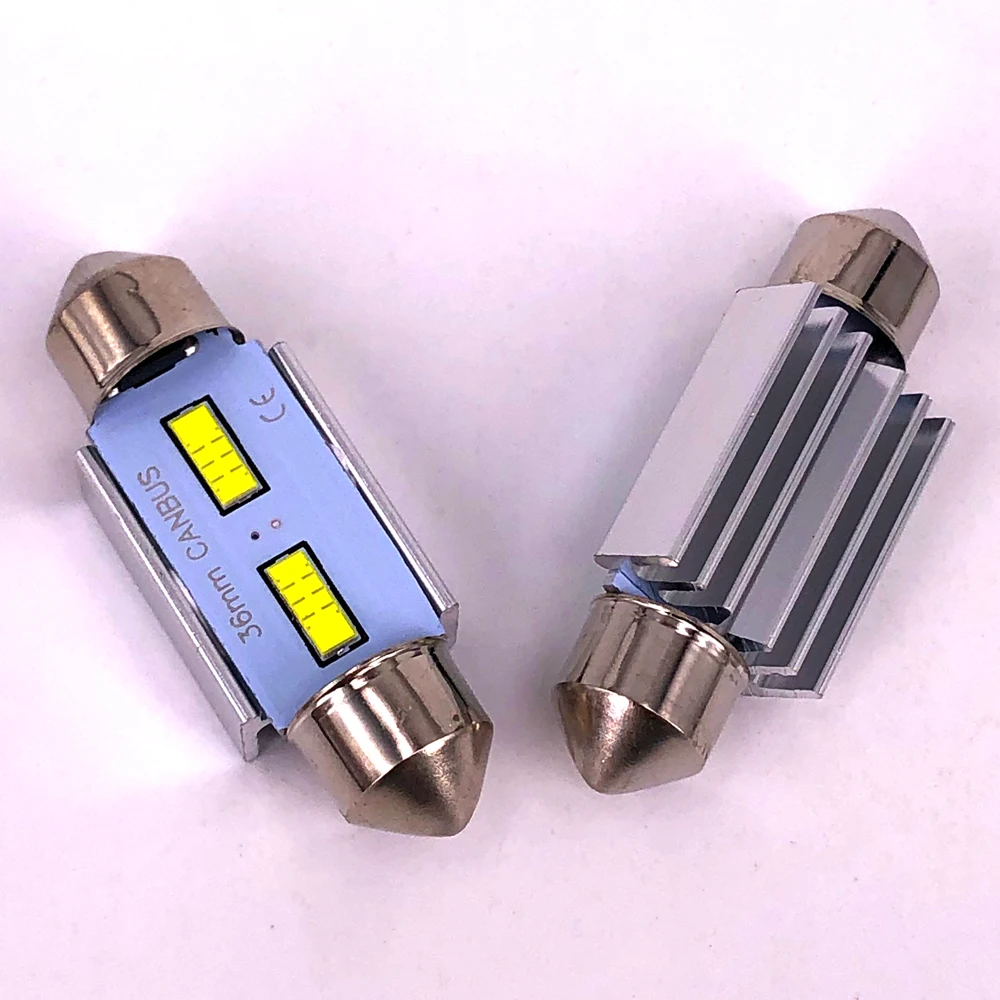 200 шт. гирлянда 29 мм 31 мм 36 мм 39 мм 41 мм 44 мм 2055 2SMD C5W C10W Светодиодная лампа CSP Canbus для интерьера автомобиля строгая лампа для чтения 12 В