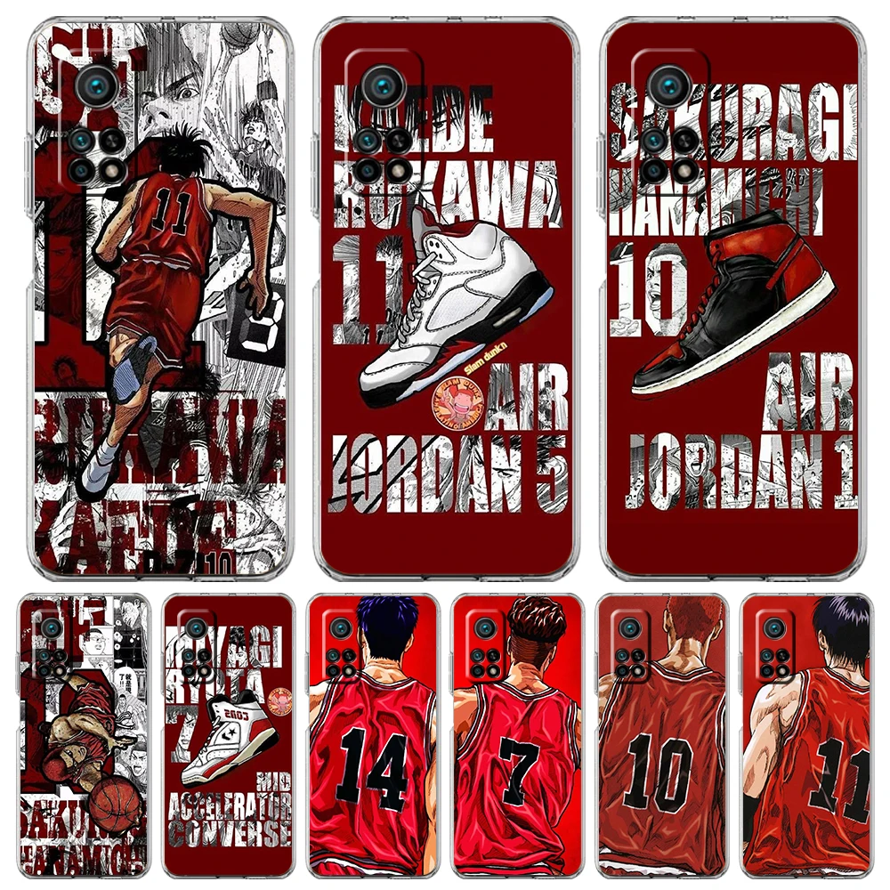 

Прозрачный чехол для телефона в стиле баскетбола Slum Dunk для Xiaomi Mi 11 Ultra 12 11T 11X 11i Lite Poco X3 X4 NFC F3 GT M4 Pro