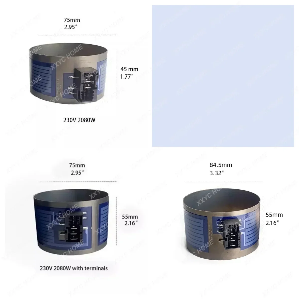 Нагревательный элемент для посудомоечной машины 2080 вт 230 В диаметр 75 мм 85