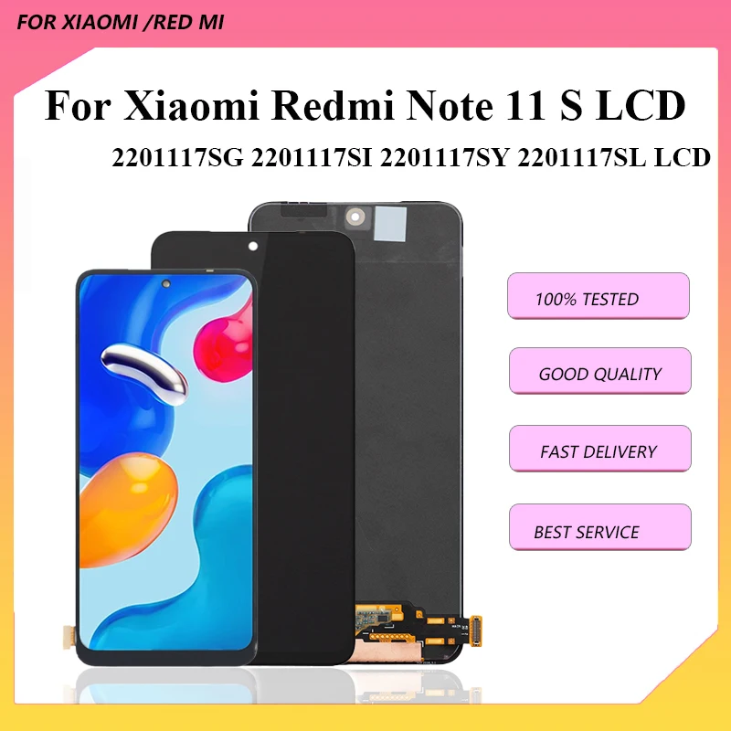 

6.43" For Xiaomi Redmi Note 11 s lcd Display Touch Screen Digitizer Assembly Replacement For 2201117SG Display