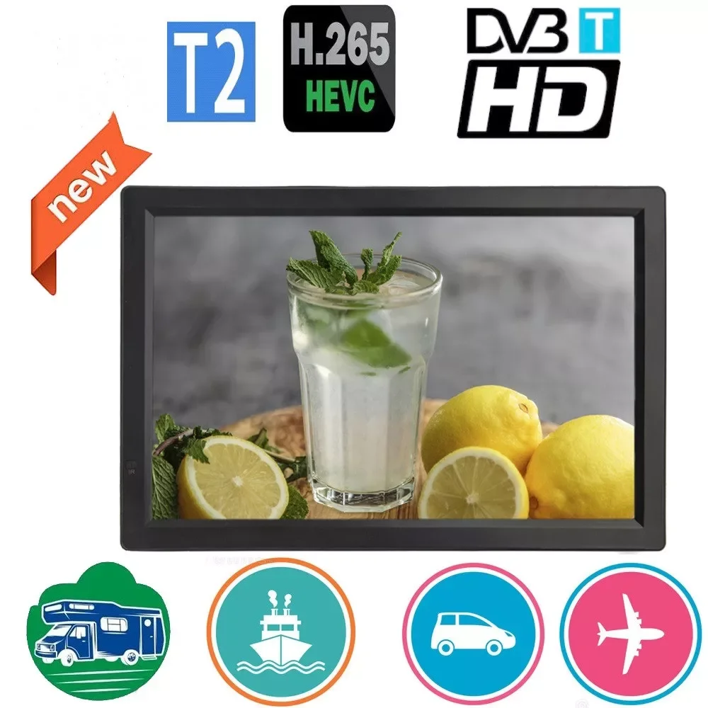 

2022 D14 14 inch HD Portable Mini TV Built in DVB-T2 Digital Tuner Full Compatible With DVB T2/H265/Hevc/Dolby AC3 DVBT H264